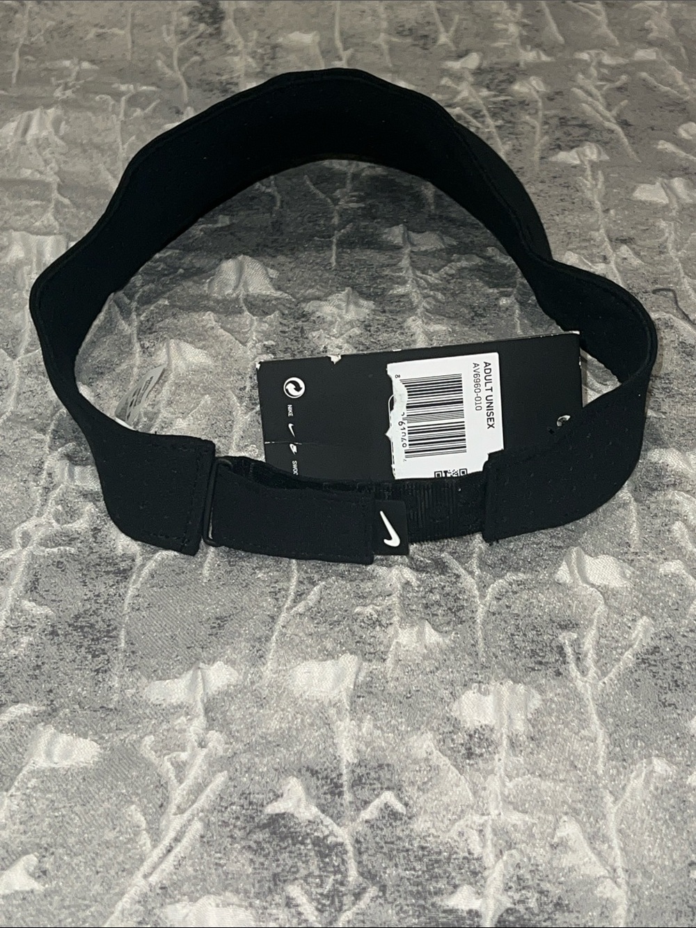 Nike Black Unisex Aerobill Visor with White Swoosh, NEW - Picture 3 of 10